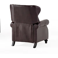 Streamdale Contemporary Button-Tufted Pushback Recliner with Nailhead Accents