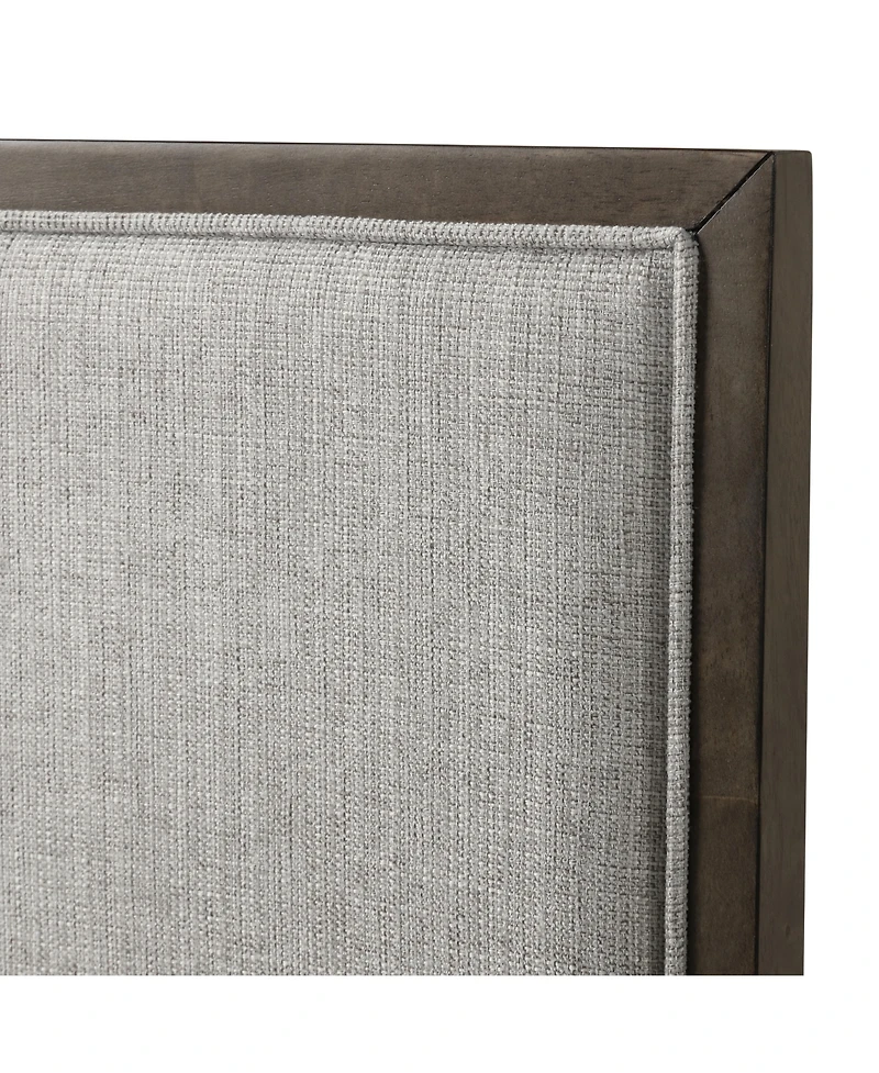 Streamdale Furniture Solid Wood Upholstered Dining Chairs, Set of 2, Gray