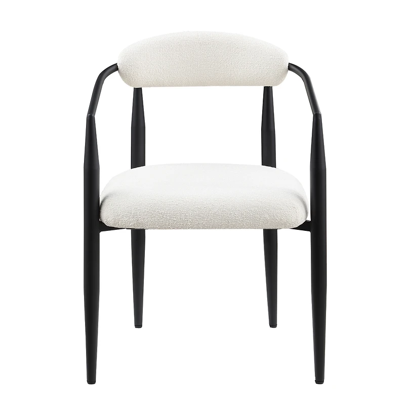 Streamdale Upholstered Modern Dining Chairs with Toothpick Gold Frame (Set of 2)