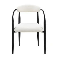 Streamdale Upholstered Modern Dining Chairs with Toothpick Gold Frame (Set of 2)