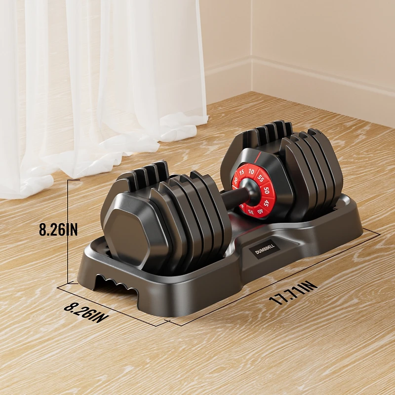 Streamdale Furniture 10-in-1 Adjustable Dumbbells Space-Saving Solution, Weight Change in a Snap