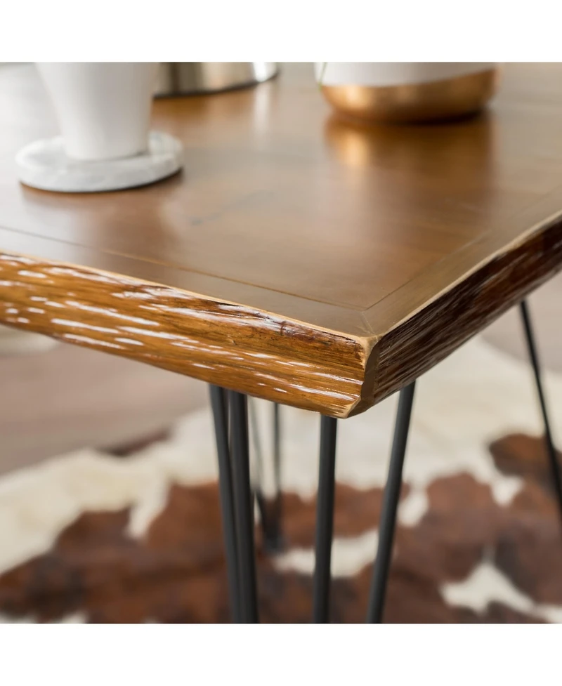 Faux Live Edge End Table Rustic Style, Fraction of the Price