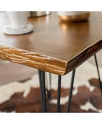Faux Live Edge End Table Rustic Style, Fraction of the Price