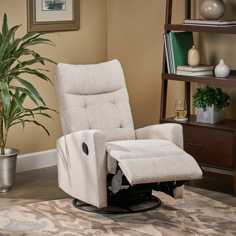 Streamdale Contemporary Push-Back Recliner with Glide and Swivel