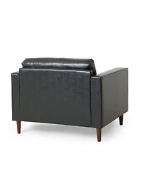 Streamdale Sophisticated Faux Leather Chair with Relaxing Comfort