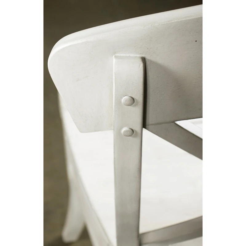 Streamdale Furniture Cross-back Dining Side Chairs in Set of 2, Smoky White Finish