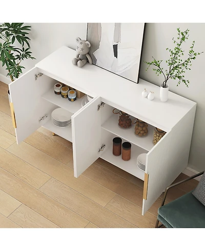 Streamdale Versatile Fluted Sideboard Art Deco meets Mid-Century Modern