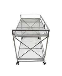 Streamdale Timeless Modern 2-Tier Bar Cart Sleek, Spacious, and Versatile