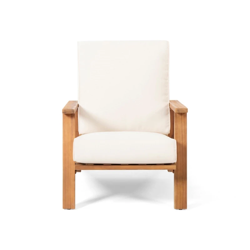 Modern Adirondack Chair Acacia Wood with Weather-Resistant Cushions