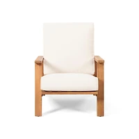 Modern Adirondack Chair Acacia Wood with Weather-Resistant Cushions