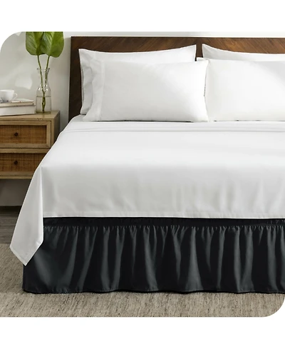 Bare Home Adjustable Wrap Around Ruffled Bed Skirt