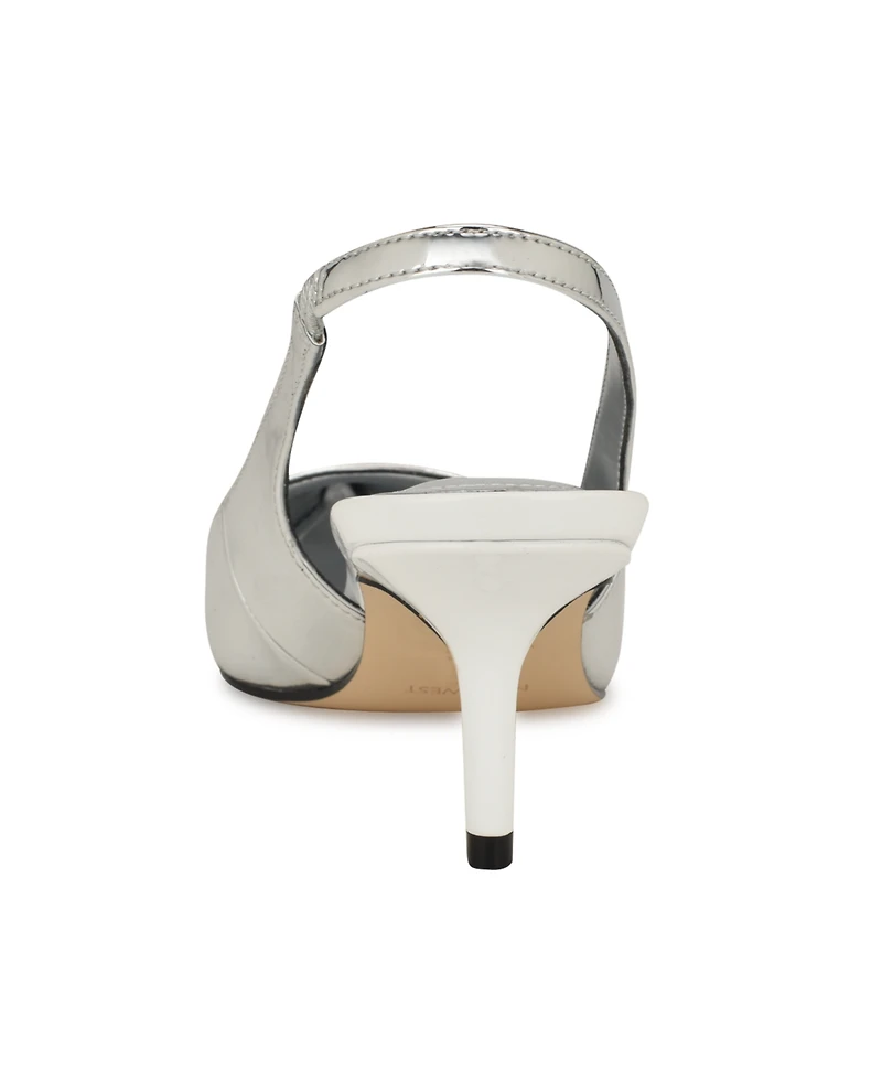 Nine West Women's Awaie Pointy Toe Dress Slingback Pumps