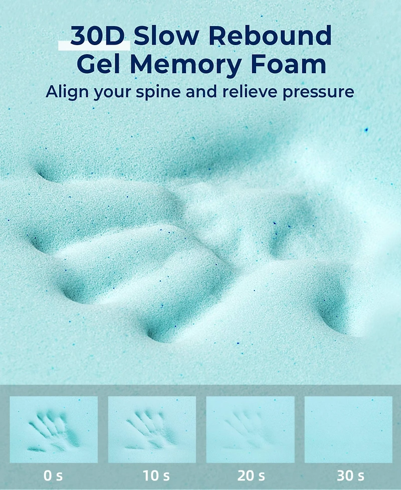 Unikome 3" Ultra Soft Memory Foam Quilted Down Alternative Mattress Pad, Full