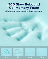 Unikome 3" Ultra Soft Memory Foam Quilted Down Alternative Mattress Pad, Full