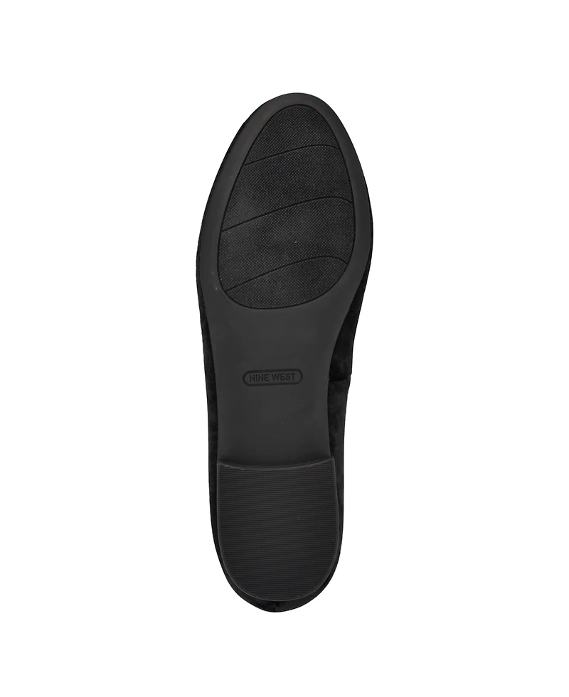 Nine West Women's Renold Velvet Slip-On Smoking Slipper