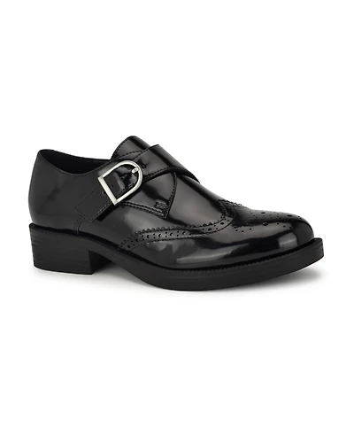 Nine West Women's Smythe Wingtip Buckle Oxfords