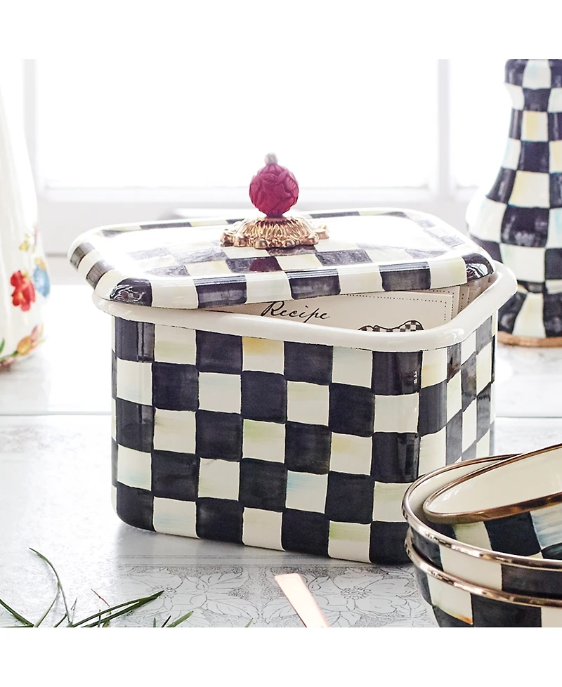 Mackenzie-Childs Courtly Check Recipe Box