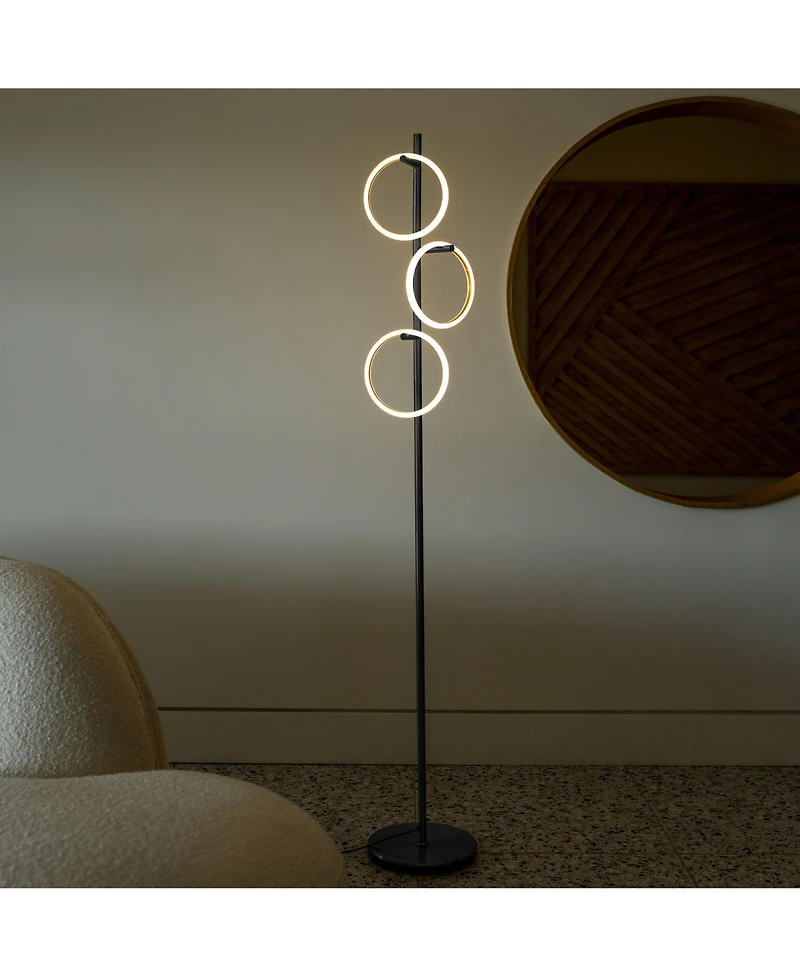 Saturn 66" Led Tree Floor Lamp with 3 Removeable Light Rings