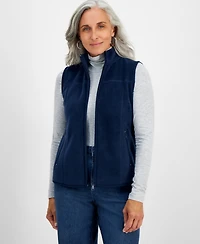 Style & Co Petite Polar Fleece Vest, Created for Macy's