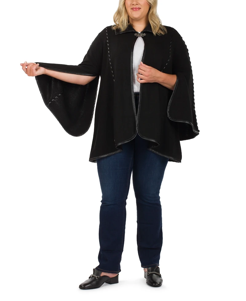 Patricia Nash Women's Hooded Sleeved Cape with Clasp