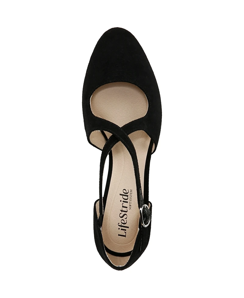 LifeStride Women's Tracy Crisscross Block Heel Pumps