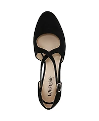 LifeStride Women's Tracy Crisscross Block Heel Pumps