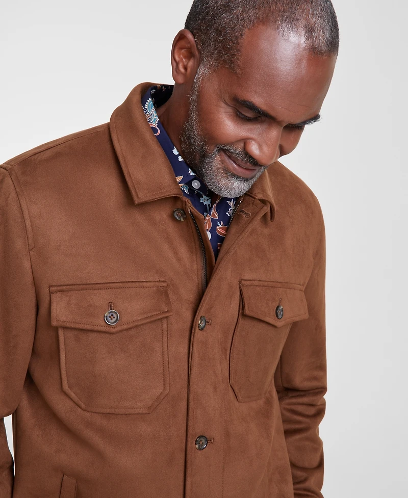 Club Room Men's Faux-Suede Jacket, Created for Macy's