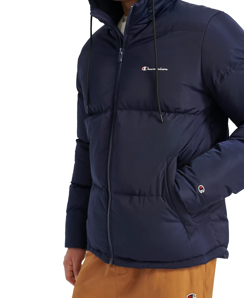 Champion Men's Quilted Full-Zip Hooded Puffer Jacket