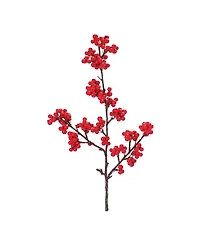 Slickblue Set of 6 Red Berry Twig Sprays - 23 Inches for Seasonal Decor