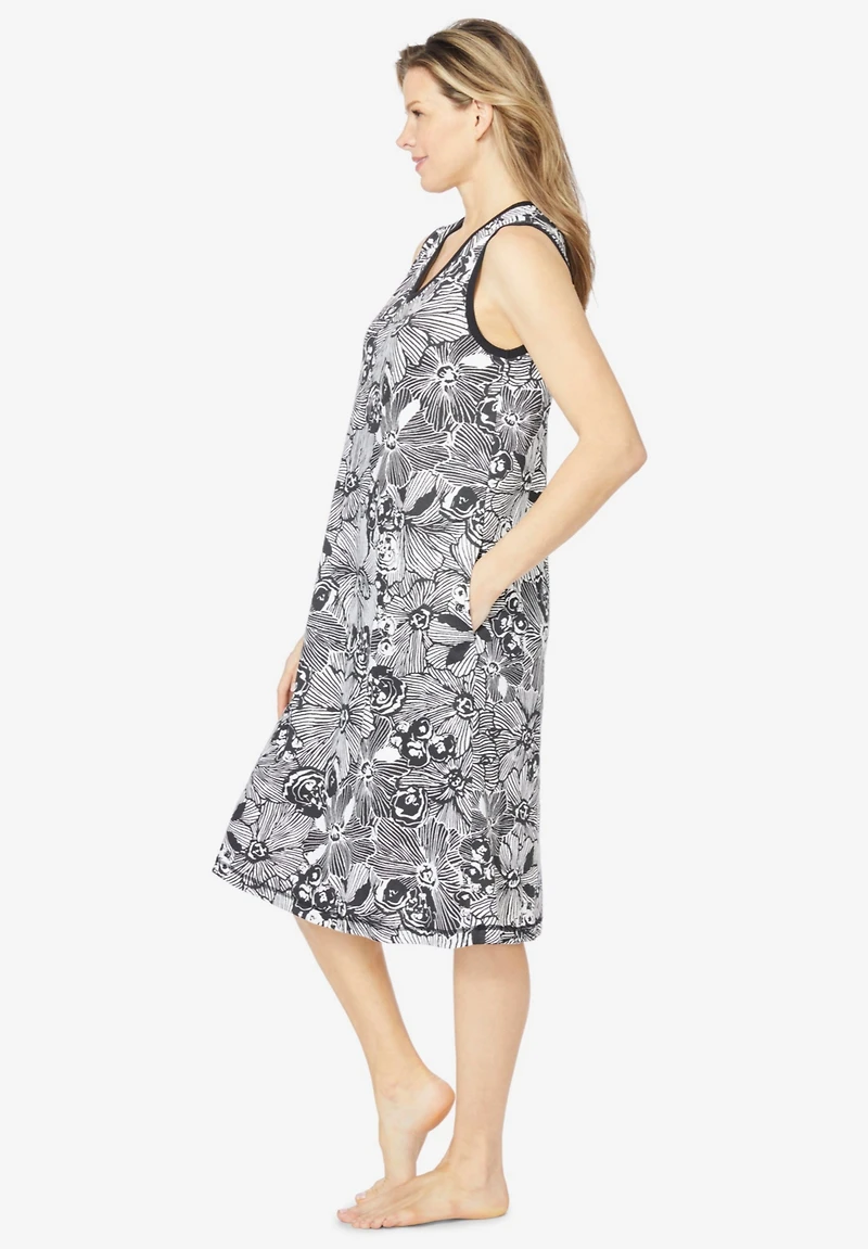 Dreams & Co. Plus Trapeze V-Neck Short Lounger