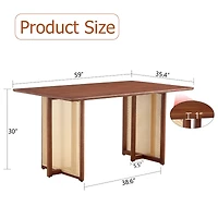 Streamdale Retro Solid Wood Dining Table/Desk Chinese Country Charm