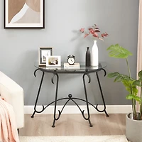 Streamdale Elegant Rustic Glass Coffee Table Set with Versatile Configuration