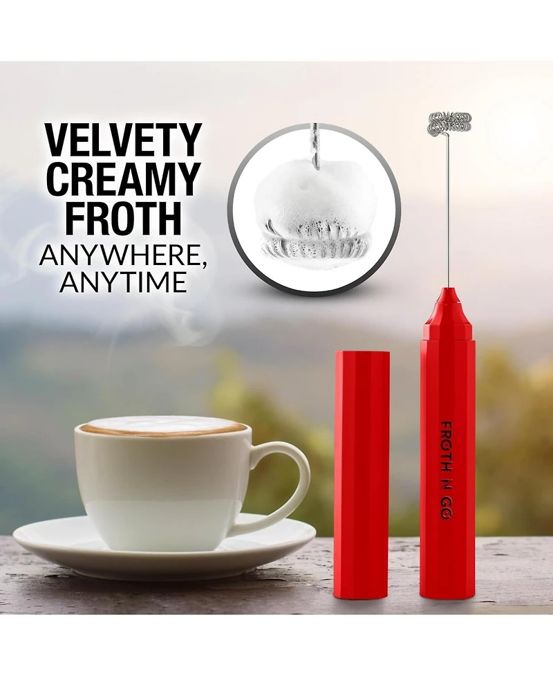 Zulay Kitchen Froth N Go Rechargeable Milk Frother with Case for Lattes