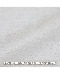 Caromio Linen Blend Kitchen Tier Window Curtain Pair, 52" x 45"