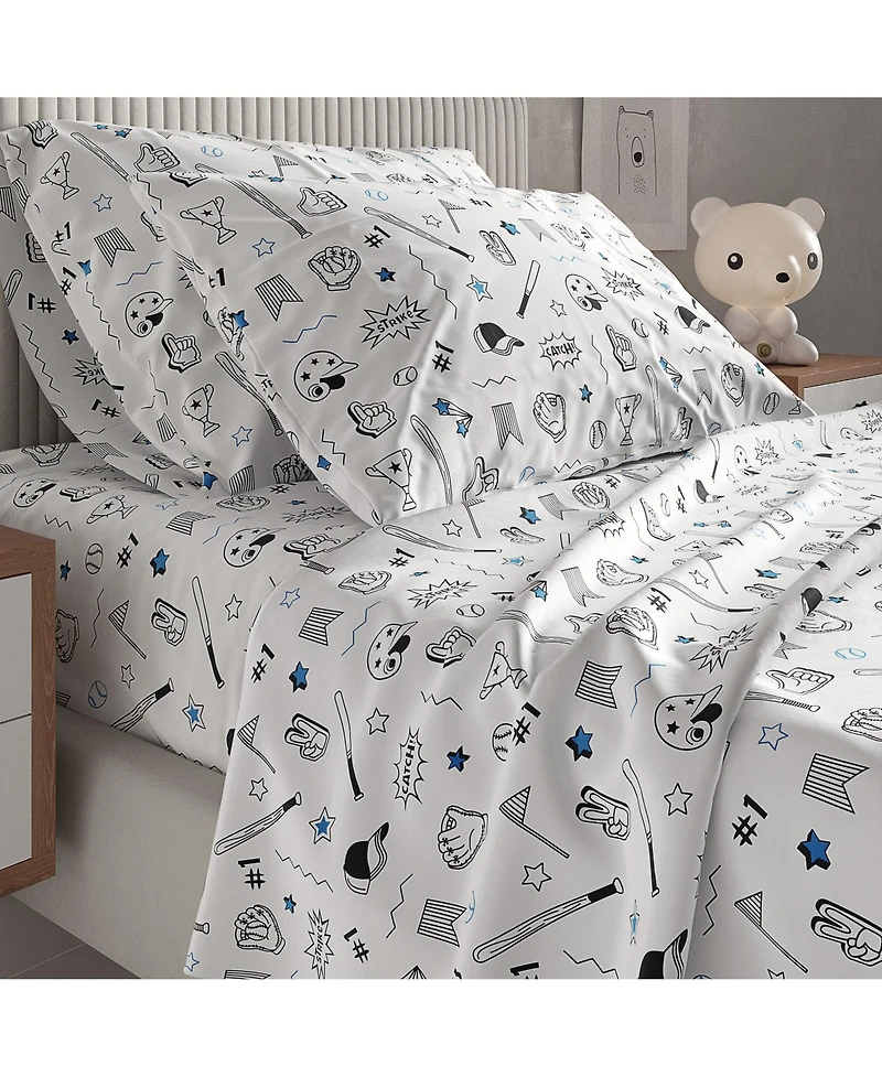Kids 4 Piece Microfiber Sheet Set