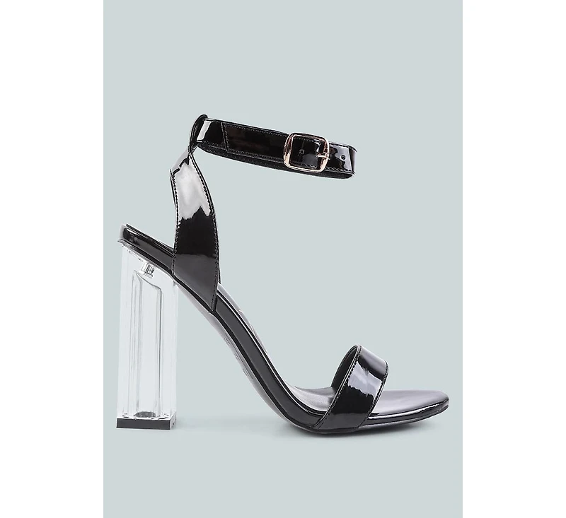 Poloma Clear Block Heel Party Sandals