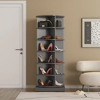 Streamdale Grey 360 Rotating shoe cabinet 6 layers