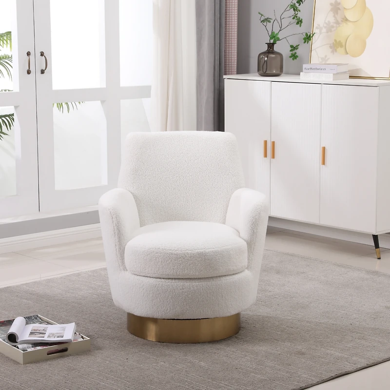 Cozy and Versatile Swivel Chair with Spacious Seating