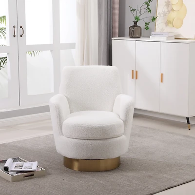 Cozy and Versatile Swivel Chair with Spacious Seating