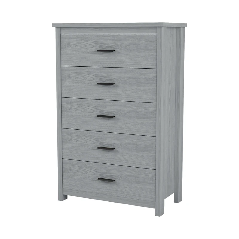 Streamdale Retro American Country Wooden Dresser with 5 Drawers for Storage