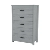 Streamdale Retro American Country Wooden Dresser with 5 Drawers for Storage