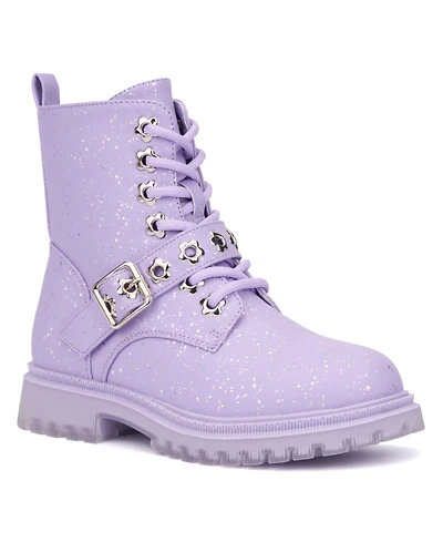 Olivia Miller Little Girls Star Bright Combat Boots