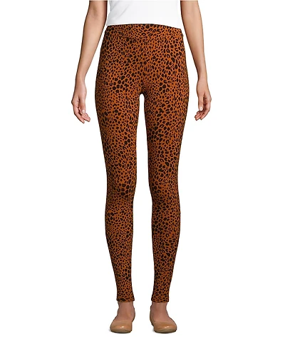 Lands' End Women's Petite Starfish Mid Rise Knit Leggings