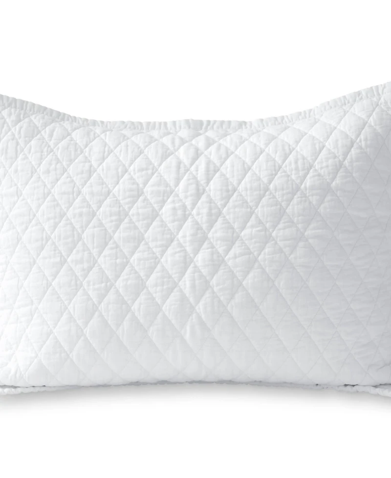Lands' End Solid Diamond Double Voile Pillow Sham