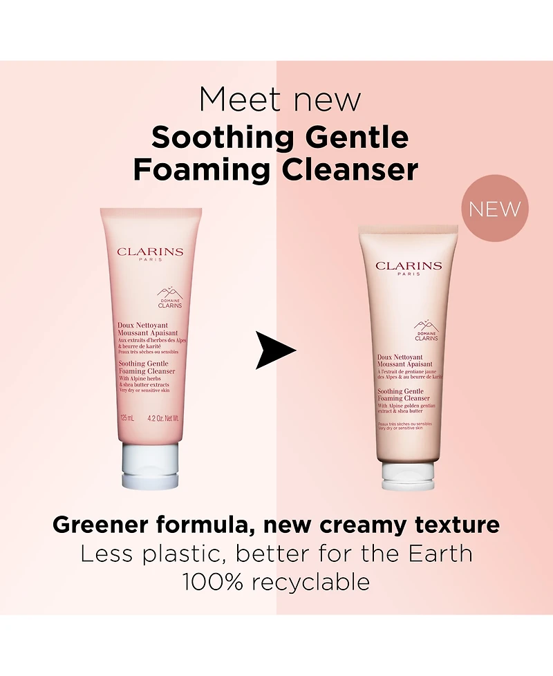 Clarins Soothing Gentle Foaming Cleanser With Shea Butter