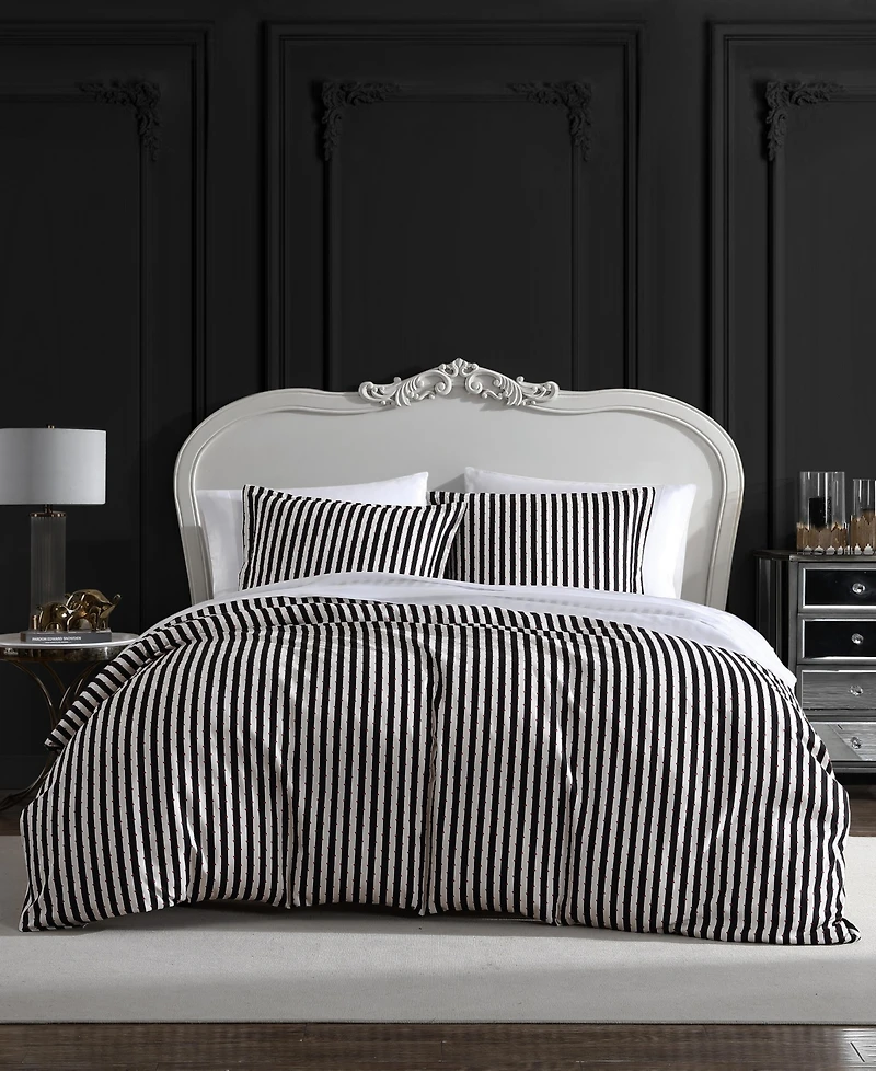 Betsey Johnson Wonderland Stripe 2 Piece Duvet Cover Set, Twin