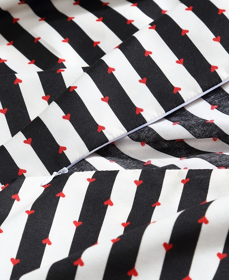 Betsey Johnson Wonderland Stripe 2 Piece Duvet Cover Set, Twin