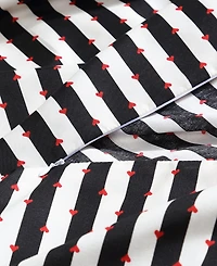 Betsey Johnson Wonderland Stripe 2 Piece Duvet Cover Set, Twin
