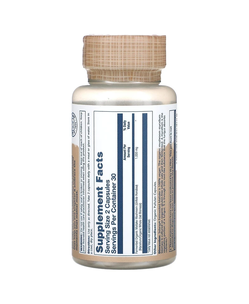 Solaray Organic Fermented Maitake Mushrooms