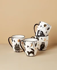 Lenox Assorted Haunted Halloween Mugs, Set of 4